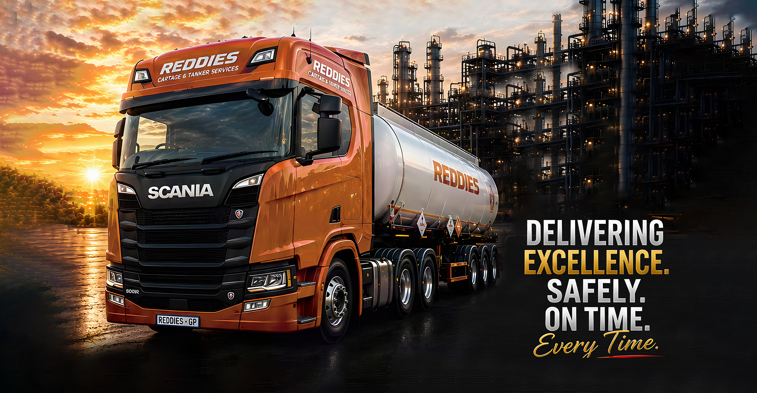 reddies top truck orange flat